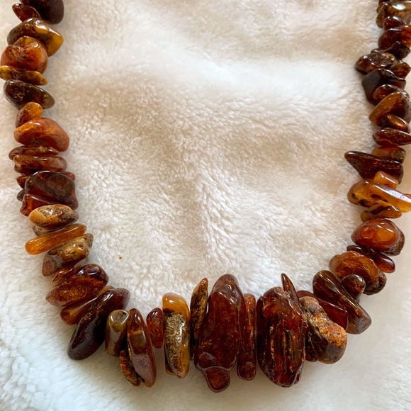 Natural Raw Chunky Baltic Amber Necklace 30" - Picture 3 of 12